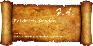 Fridrich Amadea névjegykártya